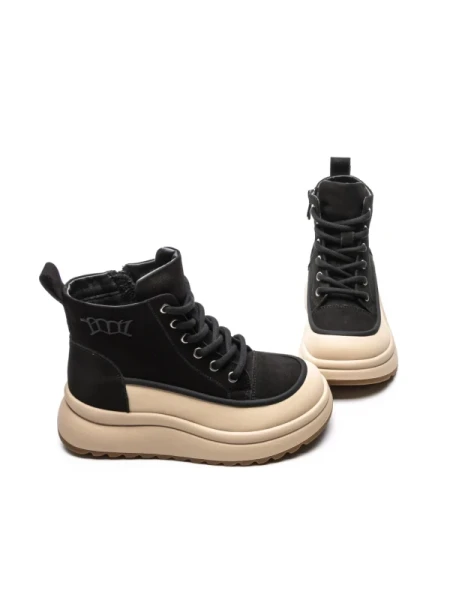 Ghete Dama din piele naturala 8361-2 BLACK | ADVANCER