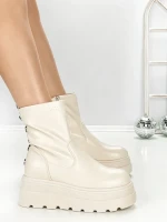 Ghete Dama cu Platforma 68WL35 BEIGE | MEI