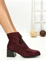 Botine cu Toc Gros 6AH30 WINERED | MEI